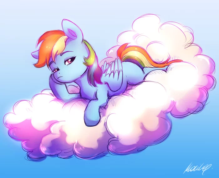 Ponyafka is bored - My little pony, Rainbow dash, PonyArt, Art, Buttersprinkle