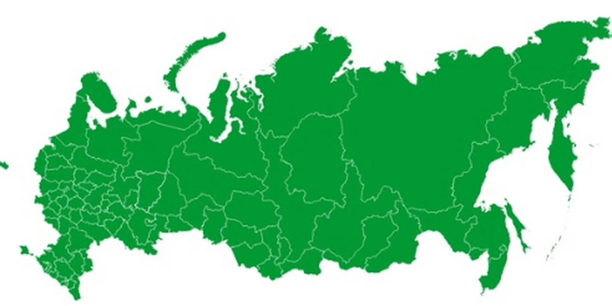 Векторный макет карта регионов России для резки, гравировки, печати ...