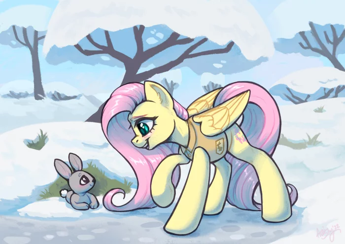 Spring Flatty - My little pony, Fluttershy, PonyArt, Art, Amishy