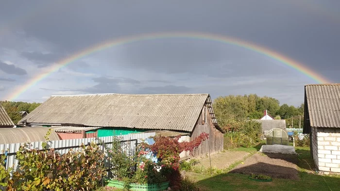 Поймал радугу - Моё, Радуга, Мобильная фотография