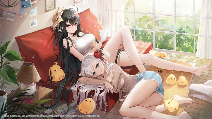 Shoukaku & Taihou - Anime art, Anime, Shoukaku, Taihou, Azur lane