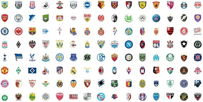 Vector mockups and templates of football teams logos for printing, cutting, engraving. In the archive 3000pcs - My, CNC, Logo, Football, Fans, Sport, Layout, Laser cutting, Laser, Engraving, Laser Machine, Souvenirs, Small business, Presents, With your own hands, Coat of arms, Symbols and symbols, Russia, Болельщики, FIFA, Vector graphics