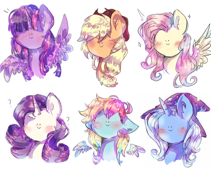    My Little Pony, Rainbow Dash, Twilight Sparkle, Fluttershy, Applejack, Rarity, Trixie,   