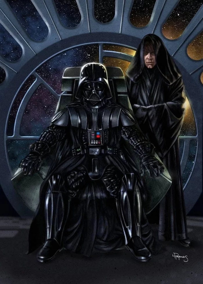 Art - Star Wars, Art, Darth vader, Luke Skywalker