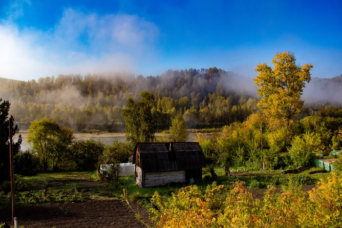 Cottage by the river - My, The photo, an old house, Drive