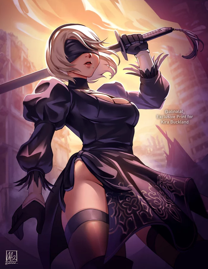 Yorha 2B - NIER Automata, Yorha unit No 2 type B, Арт, Игры