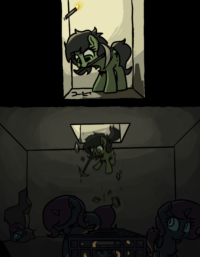 Don't dig yourself - My little pony, Filly Anon, Minecraft, Original character, Nyx