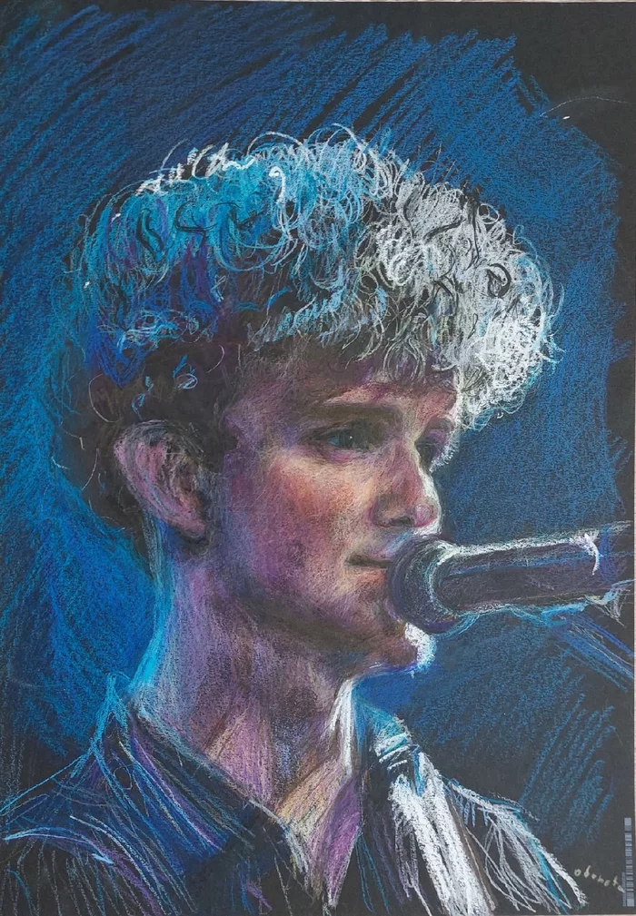 Portrait with watercolor pencils. - Friday tag is mine, Watercolor pencils, Portrait by photo, Art, Colour pencils, Graphics, Portrait
