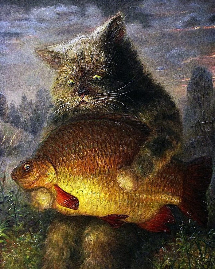 Счастье есть! Кот, Картина, Вы продаете рыбов?