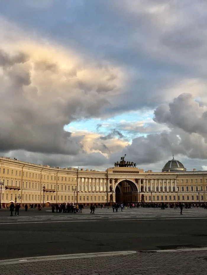The sky over Peter - My, Mobile photography, Saint Petersburg, Sky, General Staff Building