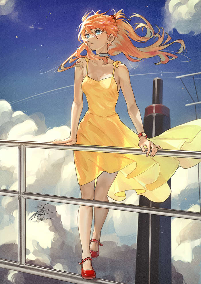  Evangelion, Asuka Langley, Anime Art, 