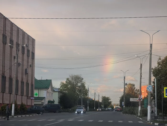 Кусочек радуги - Моё, Радуга, Мобильная фотография