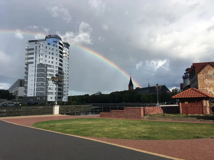 Rainbow over Kaliningrad - My, Rainbow, Kaliningrad, Longpost