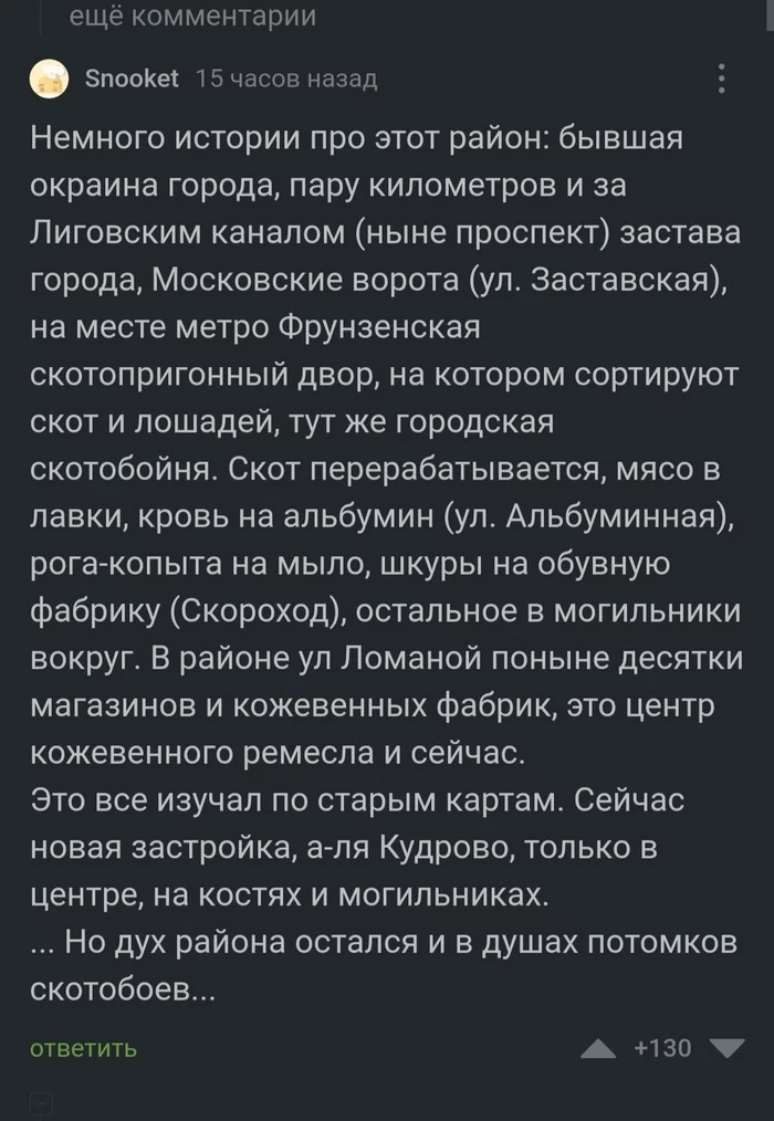Прошлое и будущее Петербурга - Санкт-Петербург, Комментарии на Пикабу, Скриншот, История