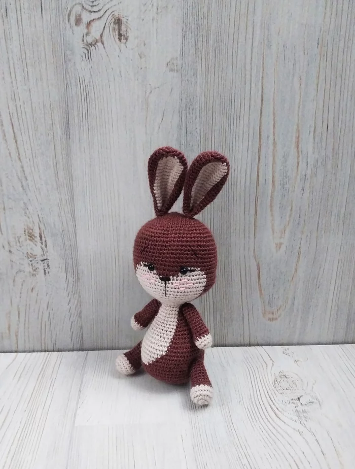 Bunny Bunny - My, Needlework without process, Crochet, With your own hands, Toys, Hare, Rabbit, Souvenirs, Symbol of the year, 2023, New Year, Presents, Longpost