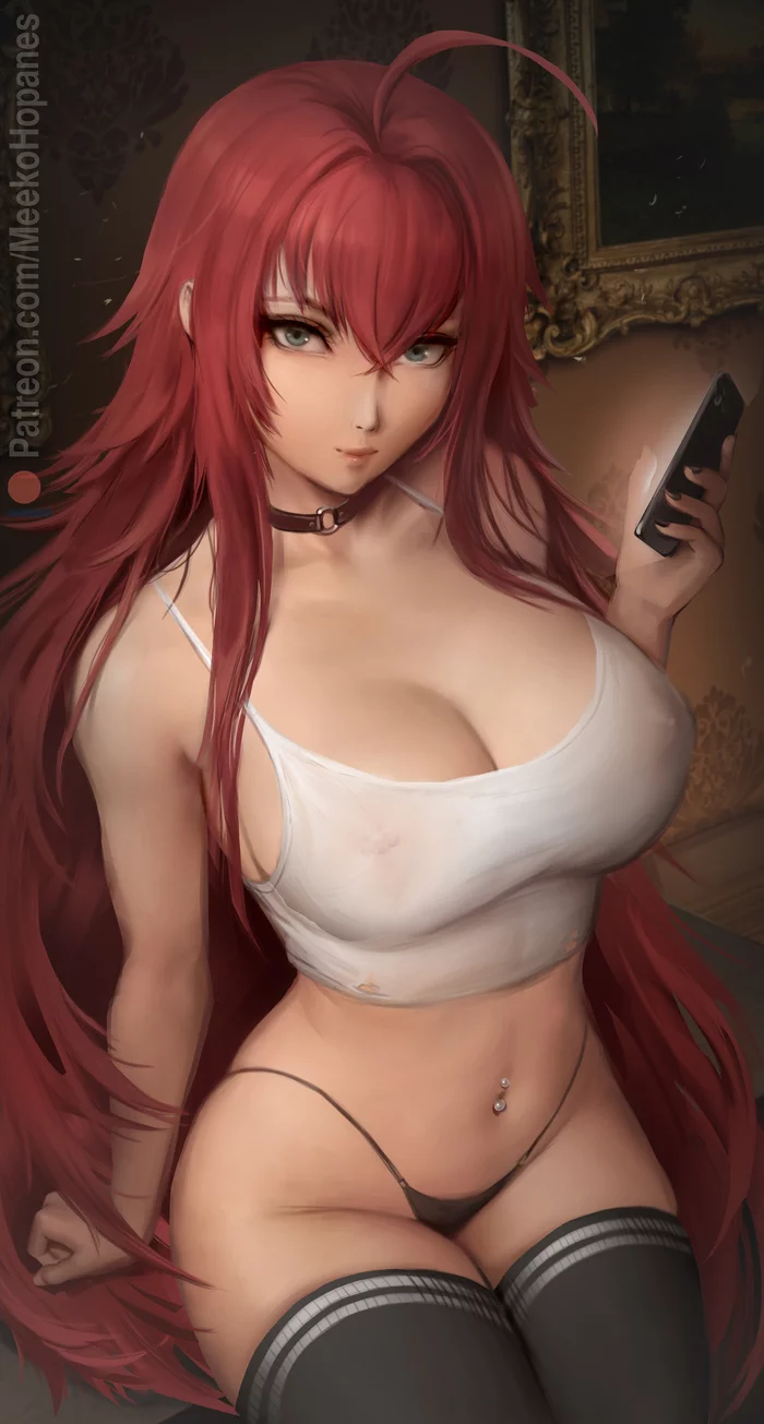 Rias - NSFW, Meekohopanes, Art, Anime, Anime art, High School DXD, Rias Gremory, Pantsu