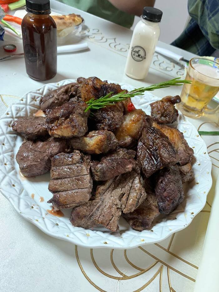 Прогулки по Грозному - Местная кухня Салат, Закуска, Мясо, Кулинария, Город Грозный, Чечня, Фотография, Еда, Национальная кухня, Длиннопост