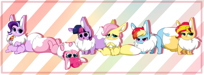   My Little Pony, Ponyart, Kittyrosie, Twilight Sparkle, Pinkie Pie, Fluttershy, Rainbow Dash, Starlight Glimmer, Sunset Shimmer