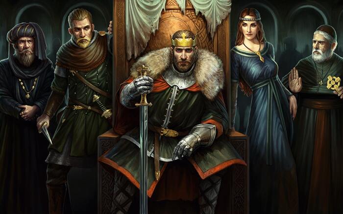 Keep your friends close and your enemies closer - Art, Fantasy, King, Throne