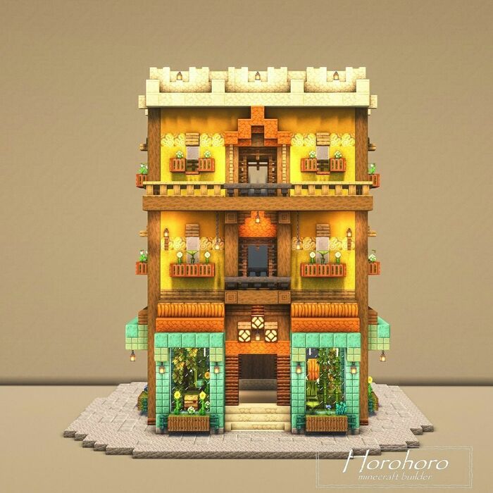 • Дом с магазином• | Minecraft Компьютерные игры, Minecraft, Дизайн