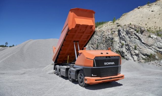 Scania autonomous dump truck - Technics, Technologies, Scania, Truck, Video, Youtube