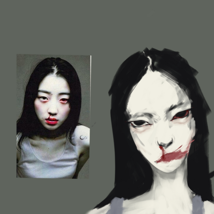 Я решила попробовать нарисовать человека по фото, и вот что вышло