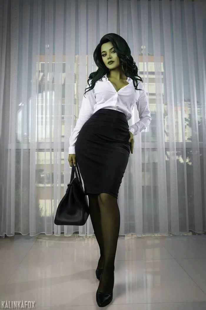 She-Hulk - NSFW, Girls, Cosplay, Christina Fink, She-Hulk, Underwear, Longpost