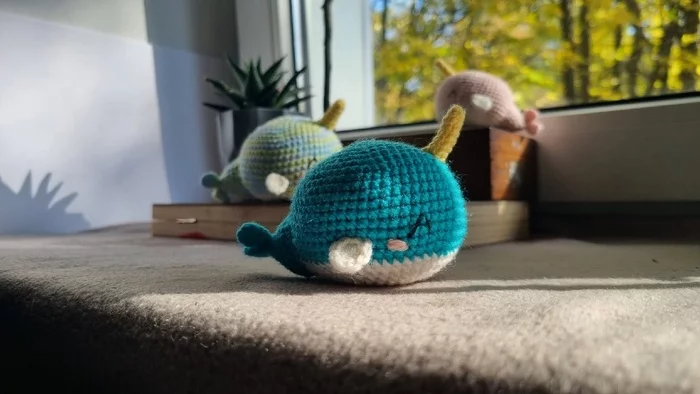 Echoes of the fair - My, Crochet, Knitted toys, Knitting, Needlework without process, Amigurumi, Author's toy, Embroidery, Soft toy, Narwhals, Toys, Longpost