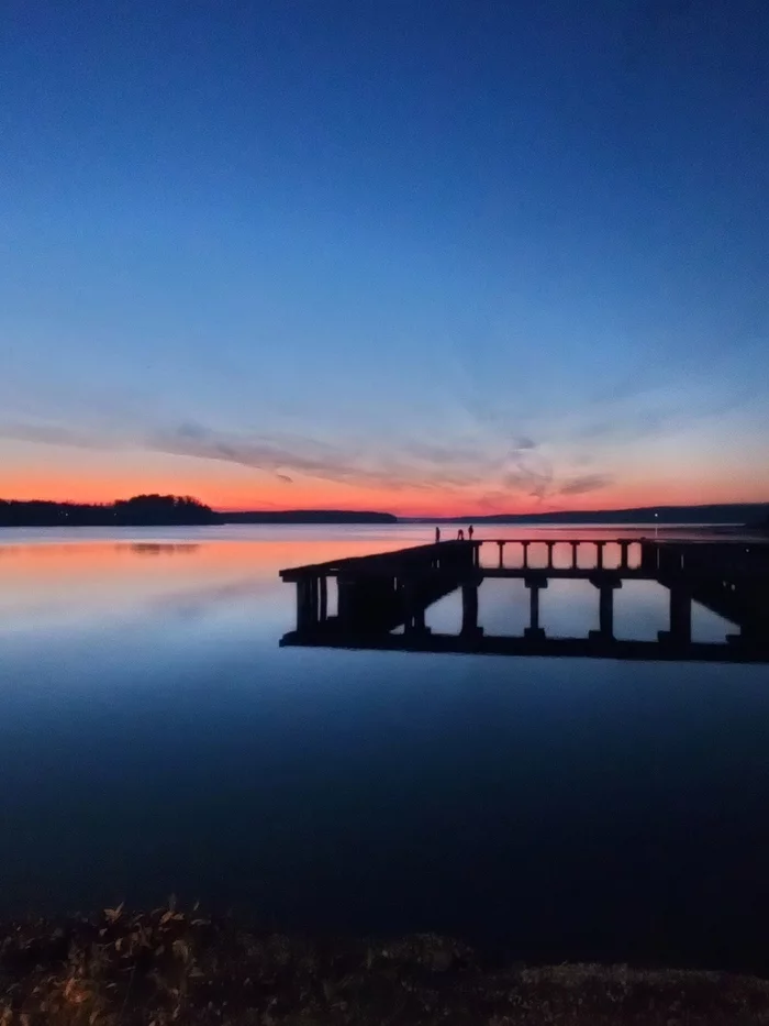 Sunset on the Nytvensky Pond - My, Sunset, Pond, Perm Territory, Longpost, The photo