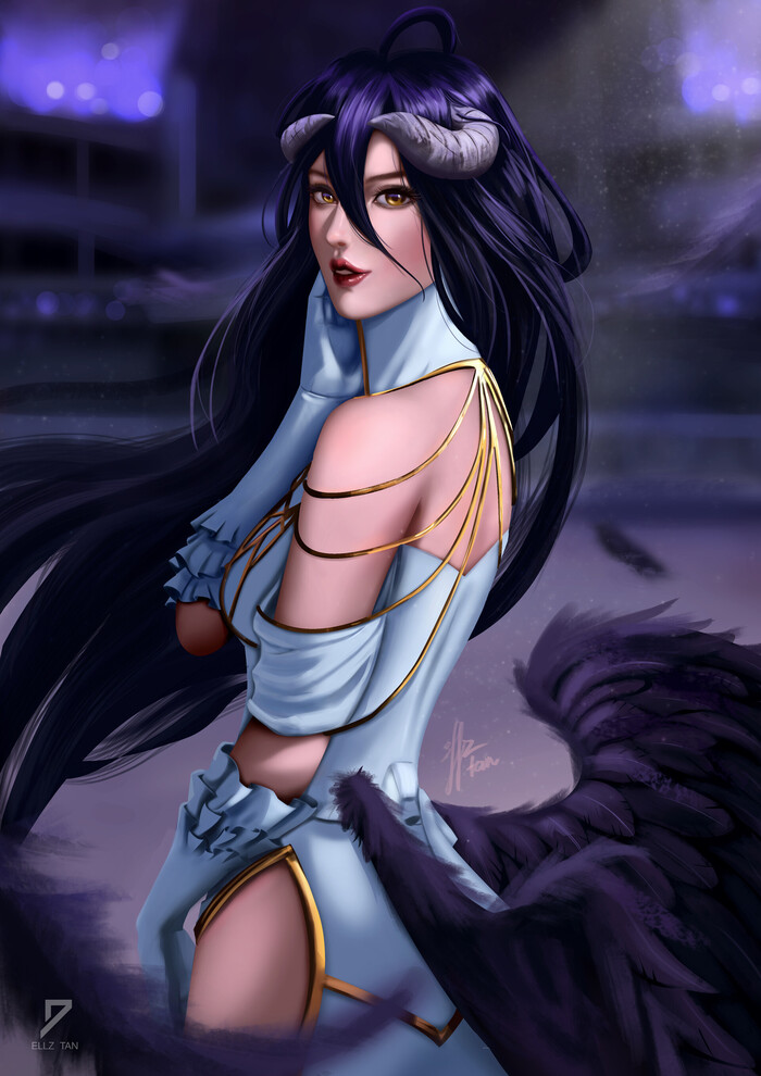  , , Anime Art, Overlord, Albedo (Overlord), ,   , ArtStation