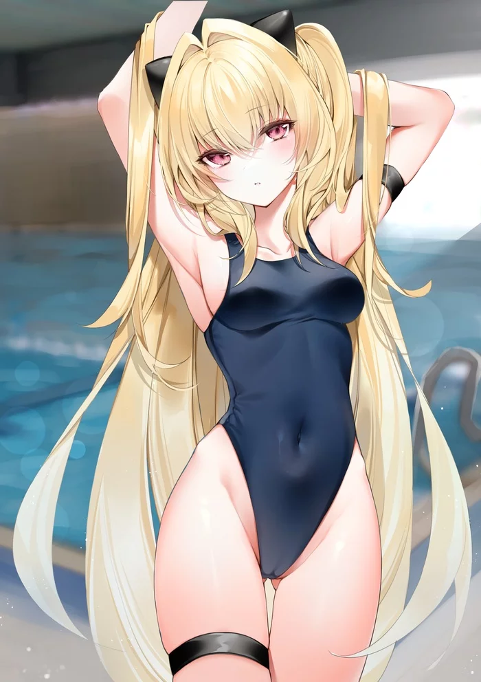 Yami - NSFW, Anime, Anime art, To love-ru, Konjiki No Yami, Swimsuit, Hand-drawn erotica, Erotic