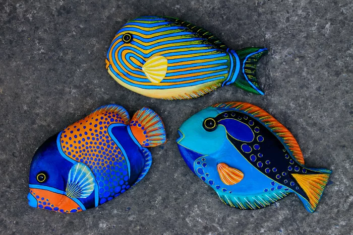 These are fish from salt dough - My, Souvenirs, A fish, Panel, Salted dough, Crafts, Decor, Needlework without process