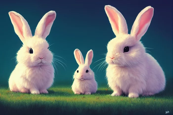 But who are the rabbits, rabbits? - My, Нейронные сети, Midjourney, Illustrations, Rabbit, Longpost