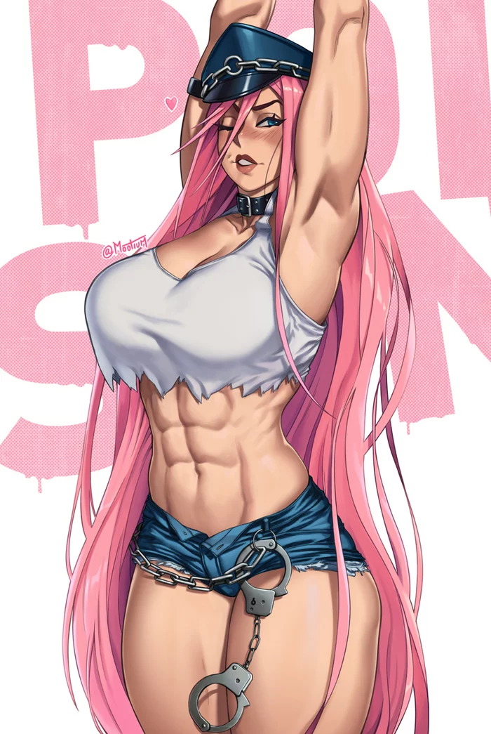 Poizon - Mootium, Poison, Street fighter, Street Fighter VI, Fitonyashka, Muscleart, Press, Art, Sports girls