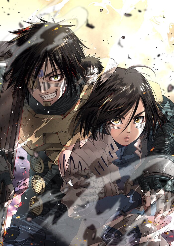 Sechs and Alita , , Anime Art, :  , , 