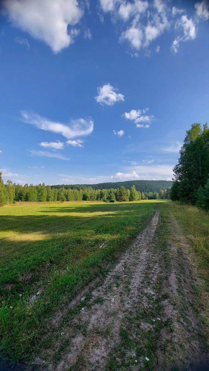 summer road - My, Forest, Summer, Sky, Clouds