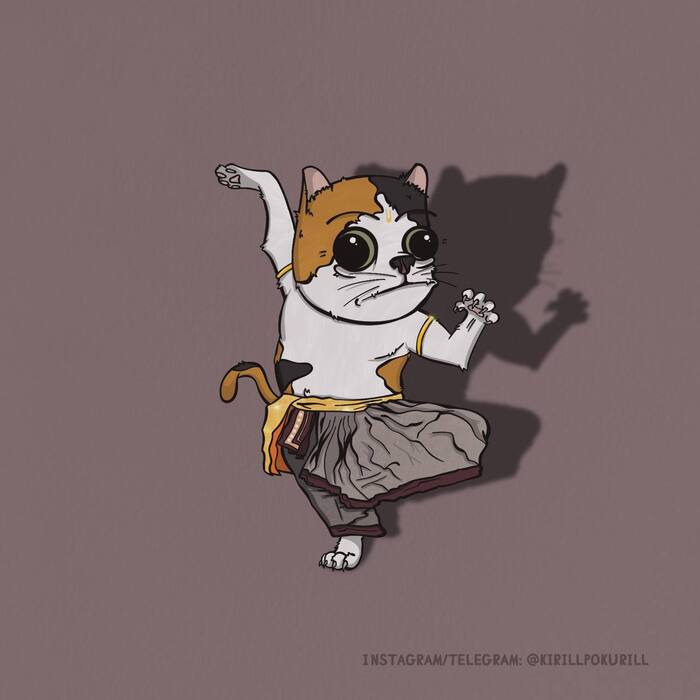 Четыре котика (не манулы, но все же) Procreate, Иллюстрации, Комиксы, Котята, Кот, Набросок, Начинающий художник, Скетч, Digital, Длиннопост