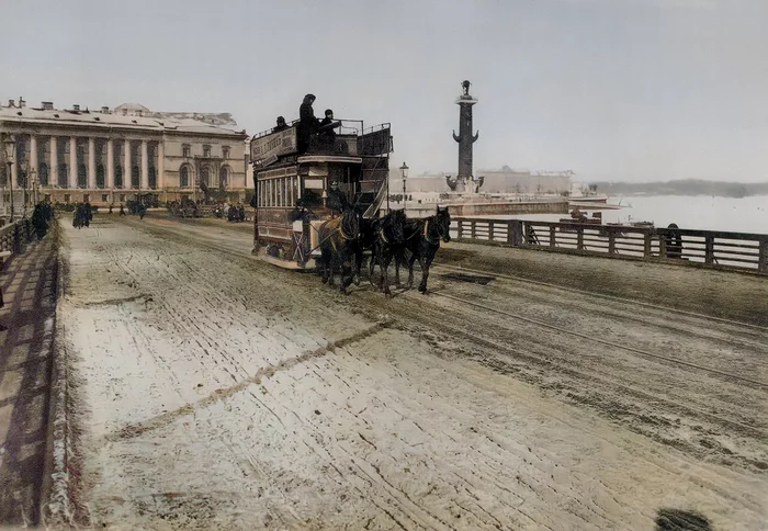 Санкт-Петербург в начале ХХ века Старое фото, Колоризация, История, Фотография, Российская империя, Санкт-Петербург, 20 век, Длиннопост