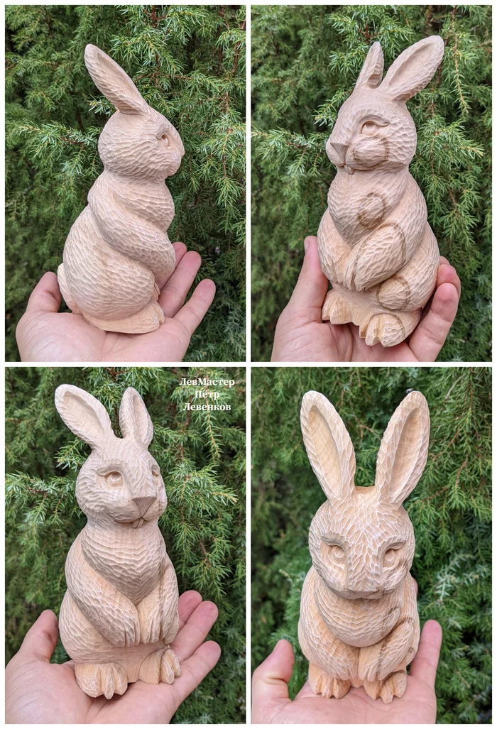 Good hare. From a tree. Handmade - Animals, Creation, Presents, Rabbit, Decor, Sculpture, Crafts, Work, Woodworking, Longpost, Wood products