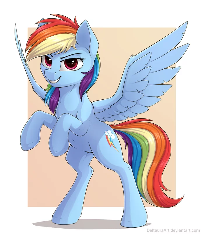 Proudly flaunts - My little pony, Rainbow dash, PonyArt, Art, Deltauraart