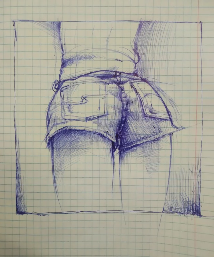 Sketch - My, Drawing, Graphics, Creation, Sketch, Sketch, Booty
