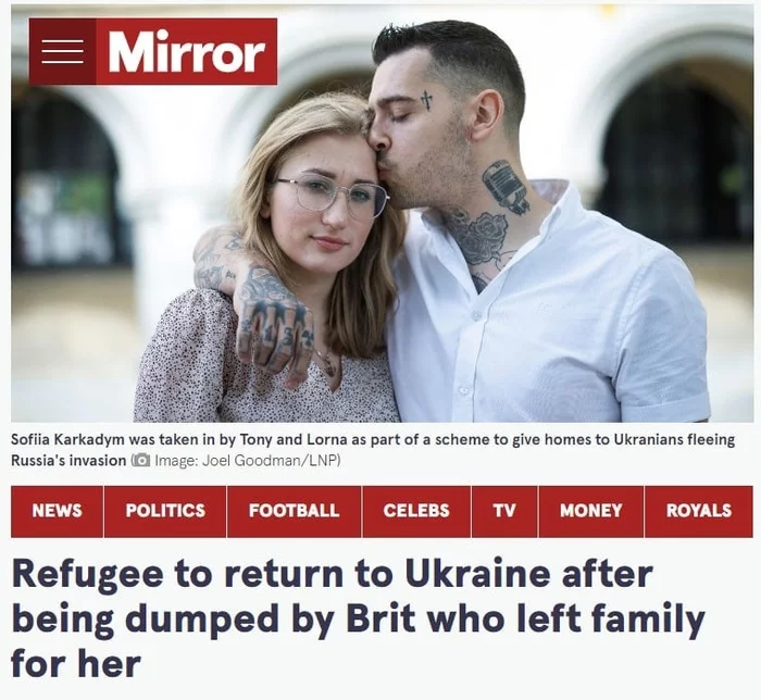 There is no sadder story in the world... - Marriage, Tragedy, Treason, Relationship problems, Parting, Anthony, Sofia, Great Britain, War in Ukraine, Refugees, Longpost