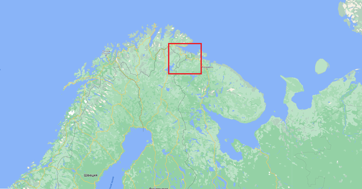 Российско норвежская граница на карте
