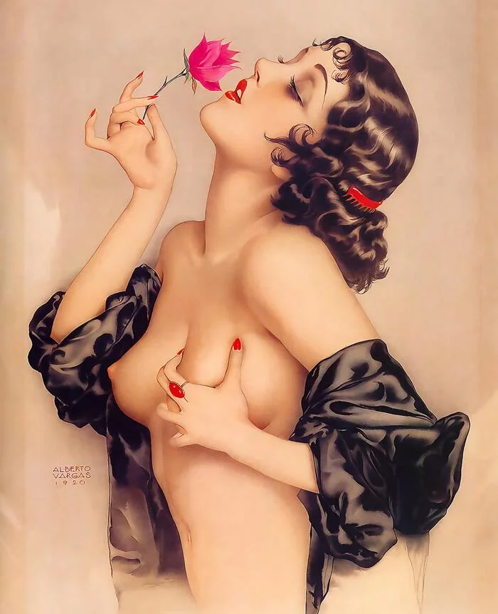 Memories of Olive - NSFW, Art, Pin up, Esquire, 20-e