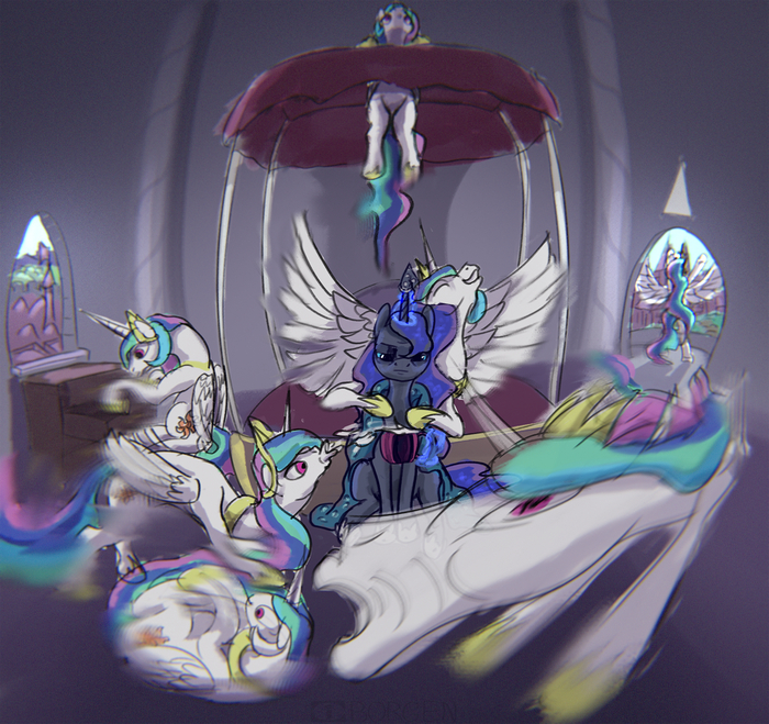   My Little Pony, Princess Celestia, Princess Luna, Ciborgen