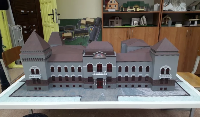 Model of a land-peasant bank (Vitebsk) - My, Modeling, Stand modeling, Layout, Scale model, 3D печать, 3D printer, Vitebsk, Needlework with process, Architecture, Longpost