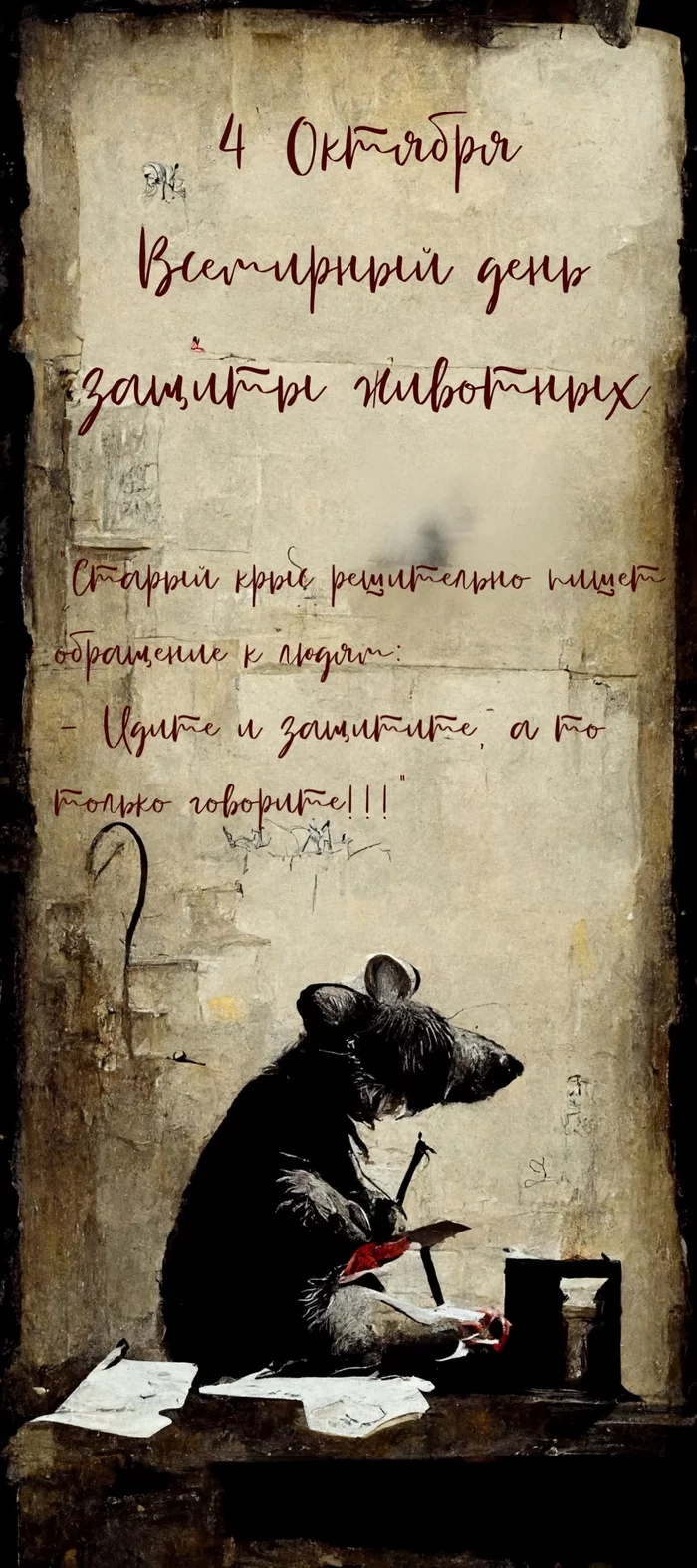 The 4th of October. - Rat, Нейронные сети, Midjourney, Challenge, Rattober