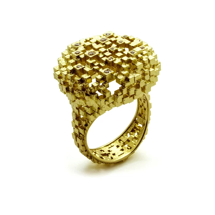 Revolutionary 3D printed jewelry design - Jewelry, Ring, Earrings, Interesting, Technologies, 3D, 3D modeling, 3D печать, Informative, Design, Gold, Metals, Decoration, Longpost