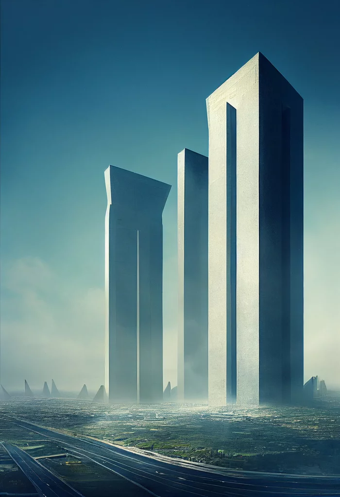 high - Нейронные сети, Midjourney, Illustrations, Architecture, Science fiction, Longpost