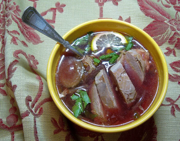 Calla duck with plums - My, Cooking, Recipe, Food, Hot, Calla, Soup, Longpost